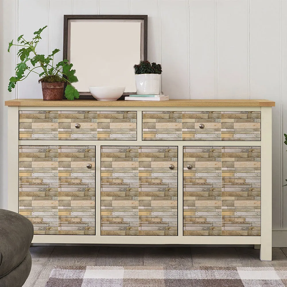 3D Narrow Striped Wood Peel and Stick Wall Tile
