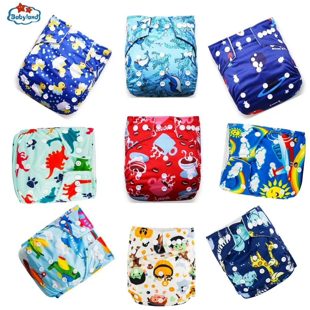 9pcs/set Baby Bamboo Ecological Eco-Friendly Reusable Cloth Adjustable Nappies