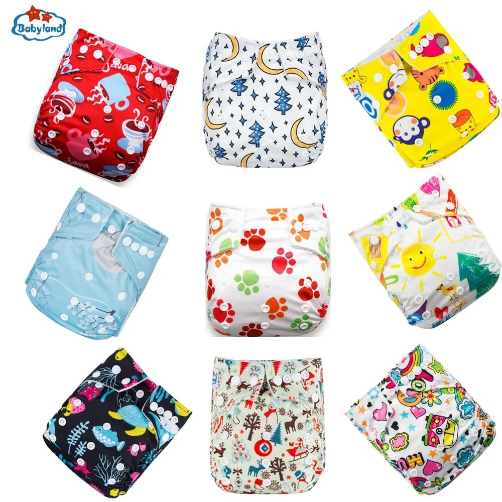 9pcs/set Baby Bamboo Ecological Eco-Friendly Reusable Cloth Adjustable Nappies