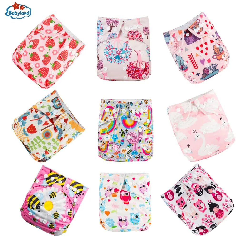 9pcs/set Baby Bamboo Ecological Eco-Friendly Reusable Cloth Adjustable Nappies