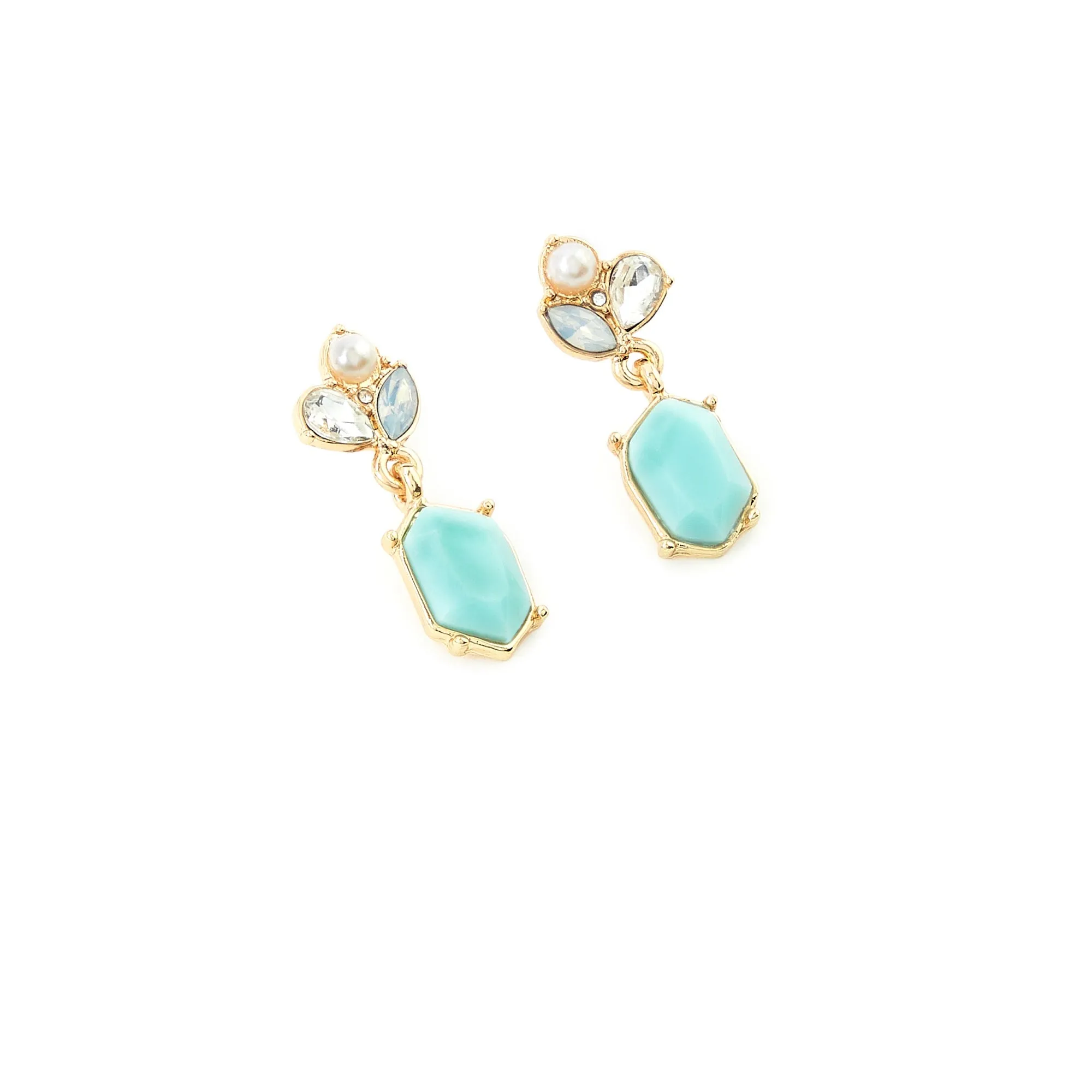 Accessorize London Women's Romantic Ramble Pearl & Crystal Drop Earrings