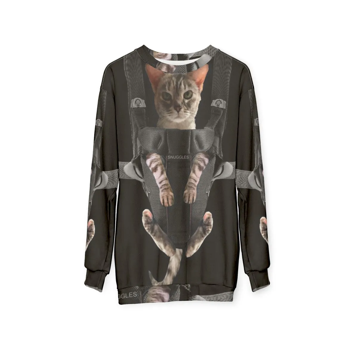 Adorable Cat In Baby Carrier Sweatshirt for Cat Lovers