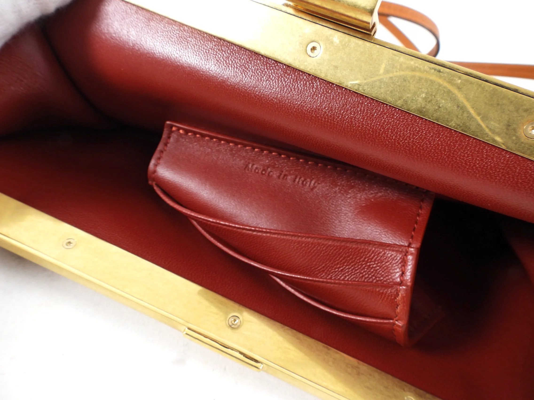 Celine Caramel Smooth Calfskin Mini Clasp Bag