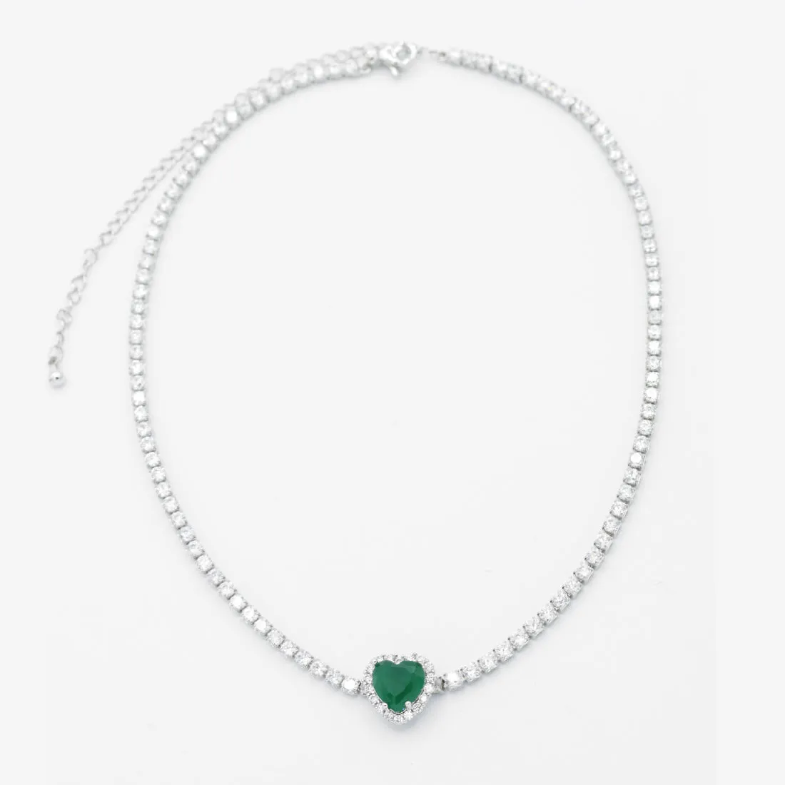 Collana con cuore scintillanti