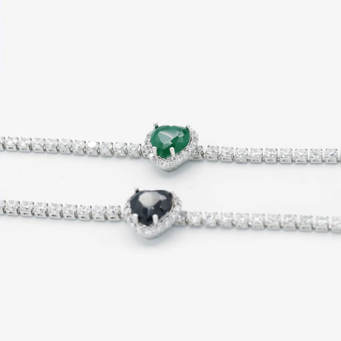 Collana con cuore scintillanti