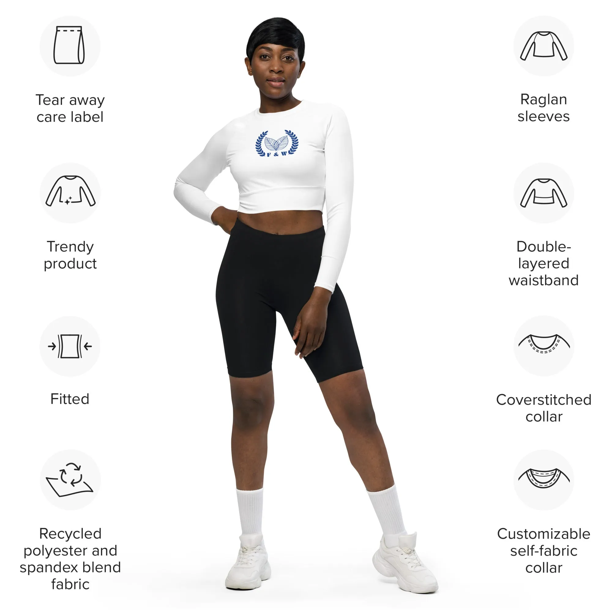 crop top long-sleeve Recycled, Fitz & Willow