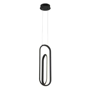 Demark 7 in. LED Pendant Light Matte Black finish