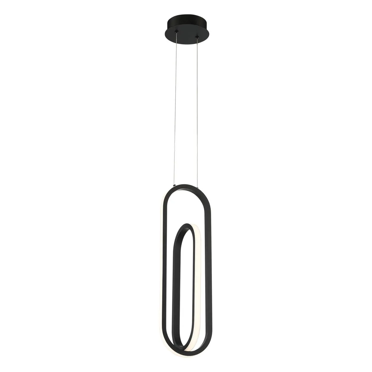 Demark 7 in. LED Pendant Light Matte Black finish