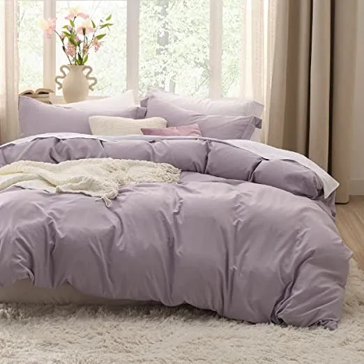Duvet Cover - Soft Prewashed Queen Duvet Cover Set, 3 Pieces, 1 Duvet Cover with Zipper Closure and 2 Pillow Shams, Comforter Not Included