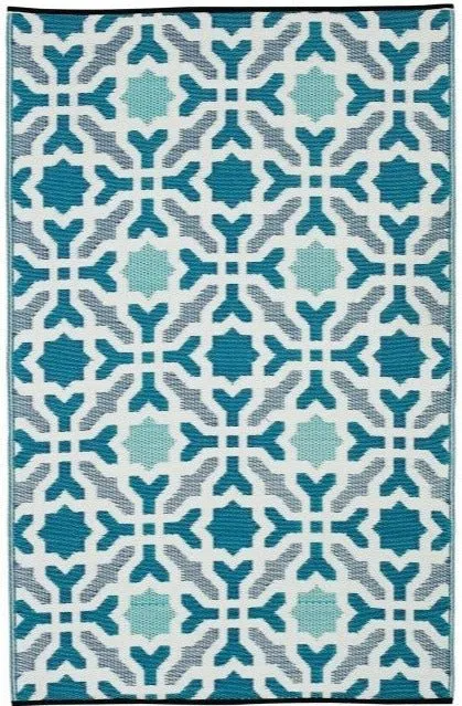 Eco Friendly Outdoor Rug - Marrakesh Aqua