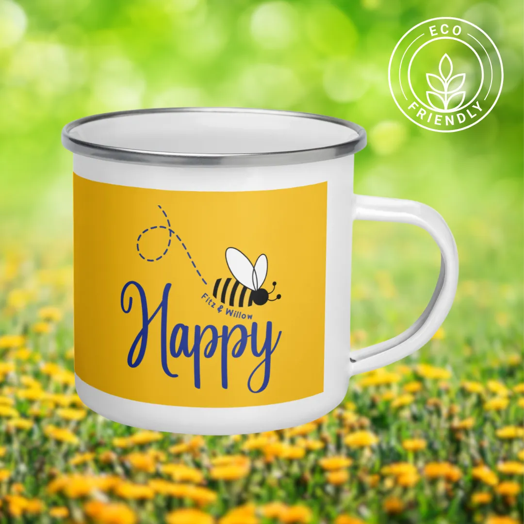 Enamel Mug, Be Happy