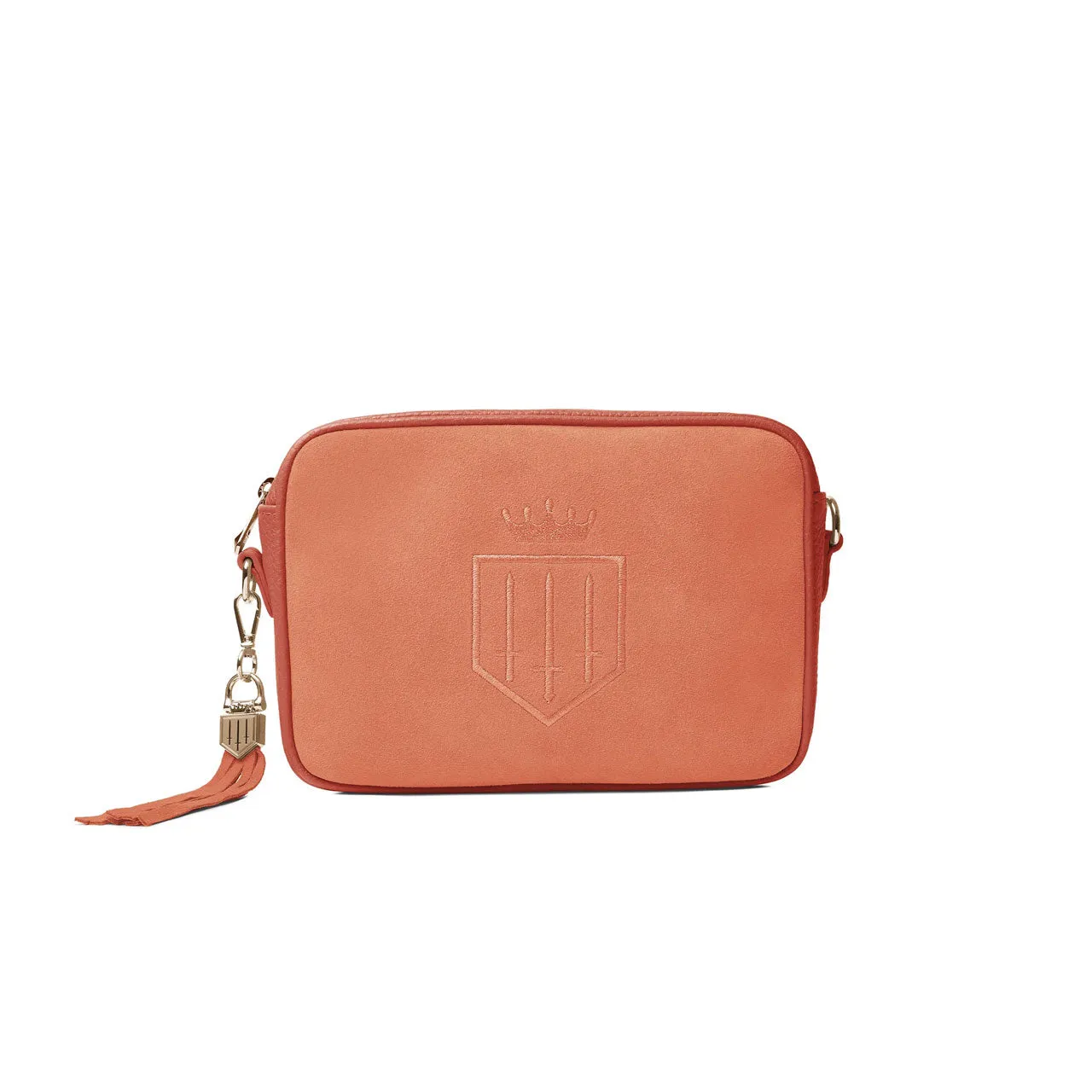 Fairfax & Favor Limited Edition Melon Suede Finsbury Cross Body Bag