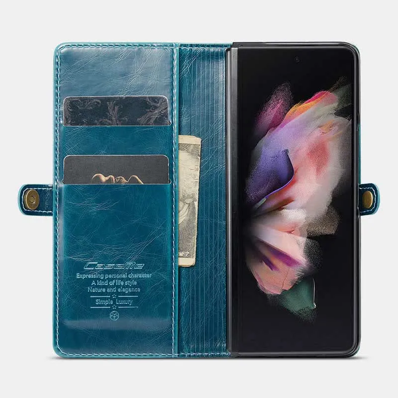 Folio Flip Phone Case PU Leather Wallet for Samsung Galaxy Z Fold 4 /Z Fold 3 / Z Fold 5