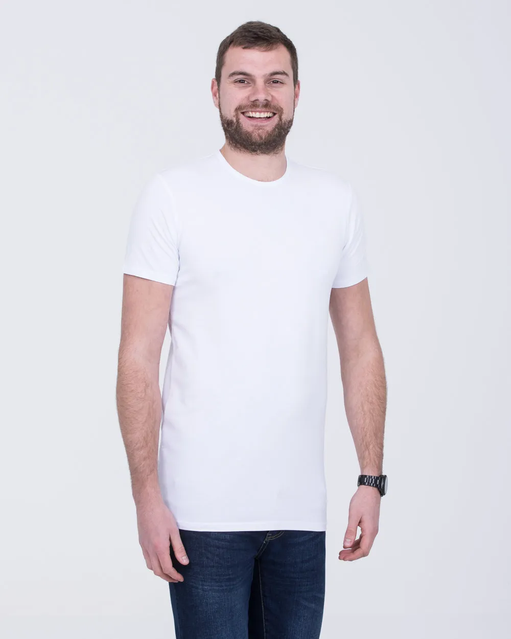 Girav Fitted Tall T-Shirt (white) Twin Pack