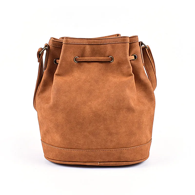 Ladies Casual Shoulder Bucket Bag Crossbody Boho Bag For Women