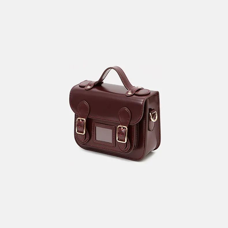 Ladies Mini Leather Crossbody Bag Brown Shoulder Bag