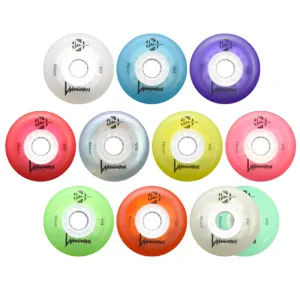 Luminous 80mm Light Up Inline Skate Wheels - 4 pack