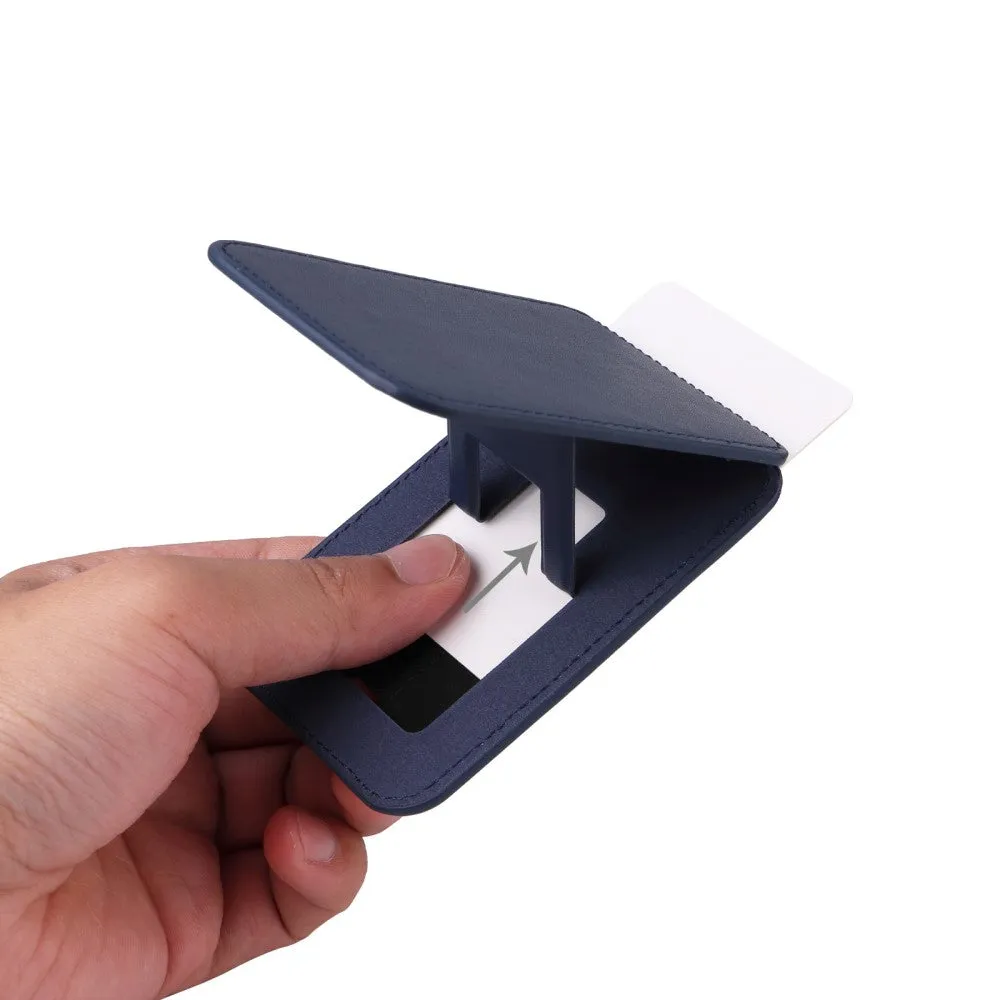 Magnetic MagSafe Leather Wallet Credit Card Holder   Kickstand Stand - Dark Purple