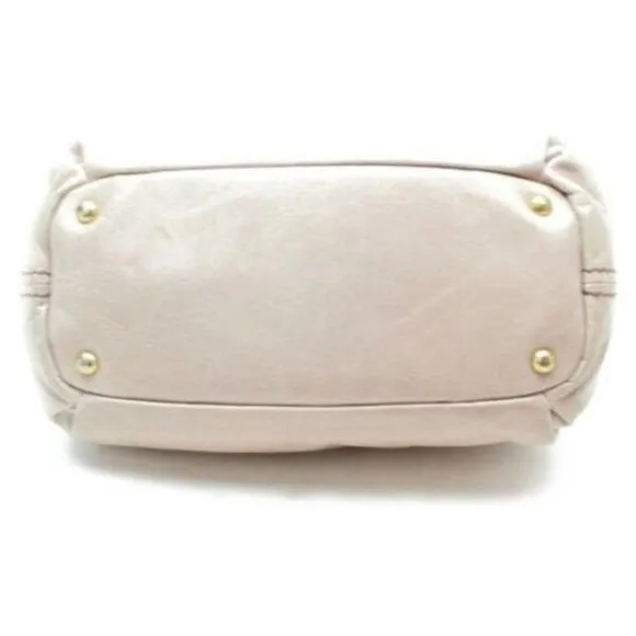 Miu Miu Vitello Lux Crystal Heart Pink Leather Two Way Satchel Cross Body Bag