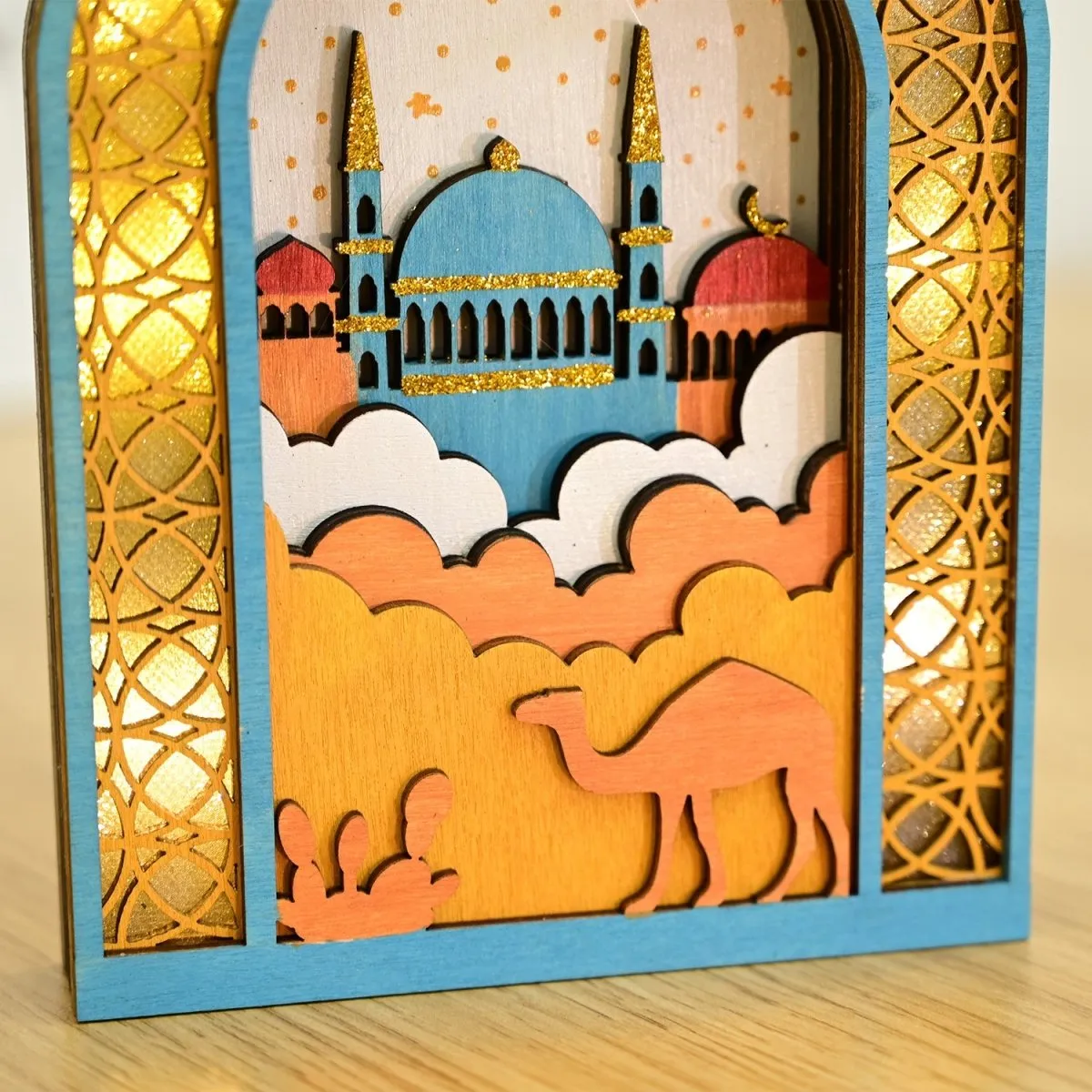 MR064 Wooden Luminous LED Creative Decorations