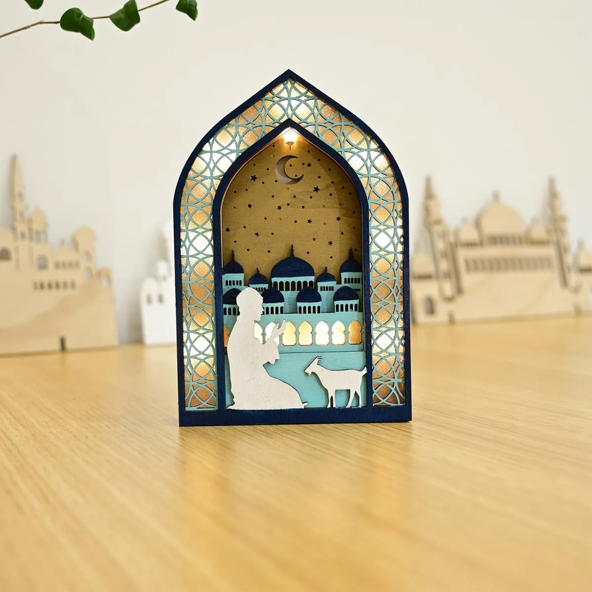 MR064 Wooden Luminous LED Creative Decorations