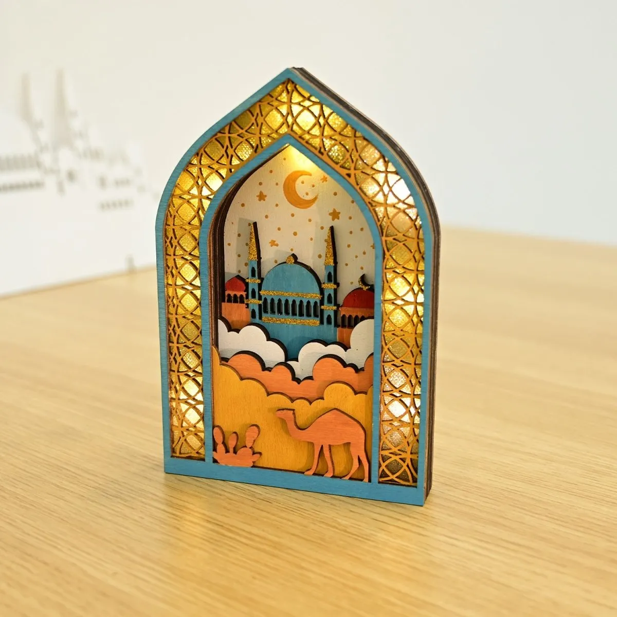 MR064 Wooden Luminous LED Creative Decorations