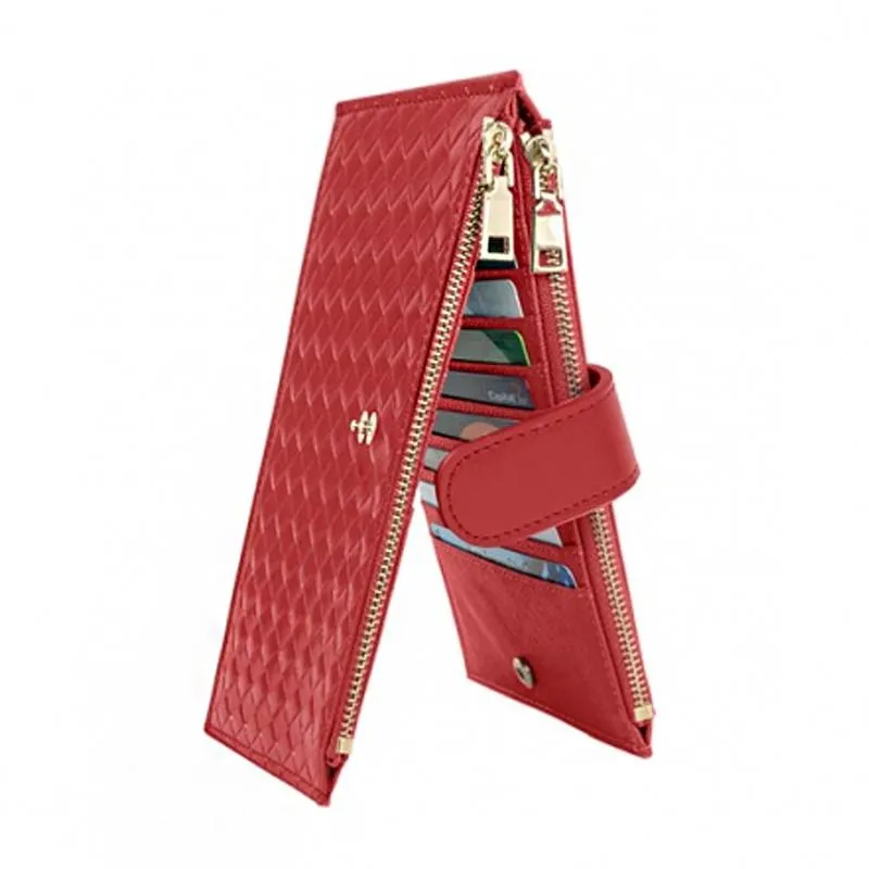 Multi-Functional Woven Leather RFID Wallet