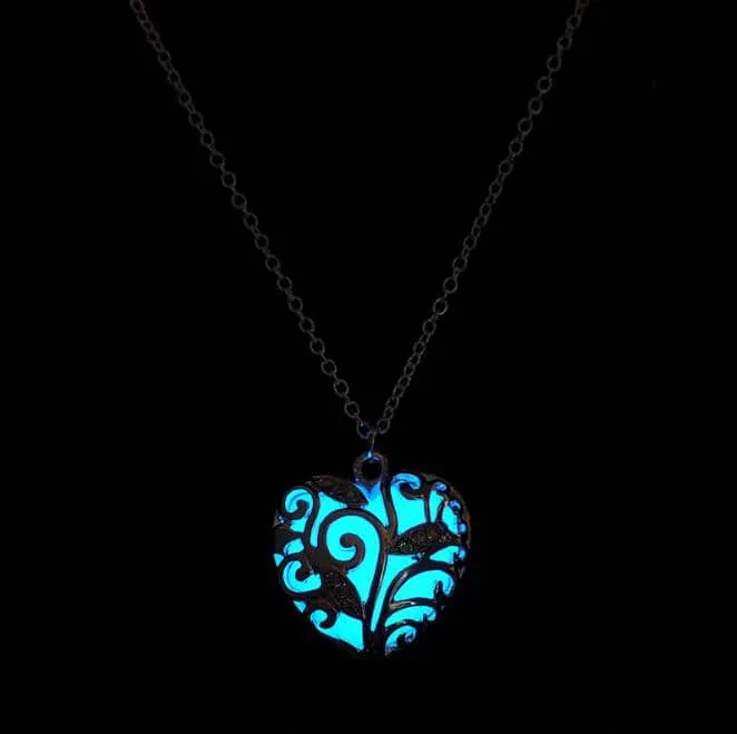 Nature's Heart Luminous Glow in the Dark Necklace