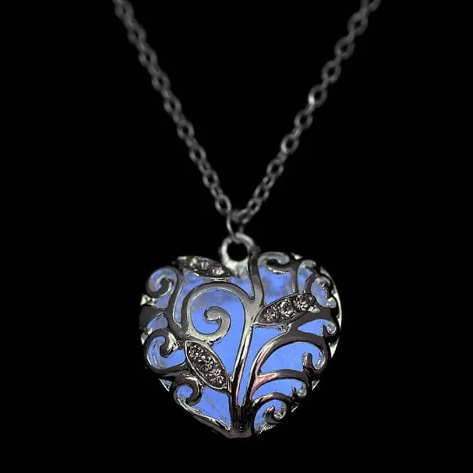 Nature's Heart Luminous Glow in the Dark Necklace