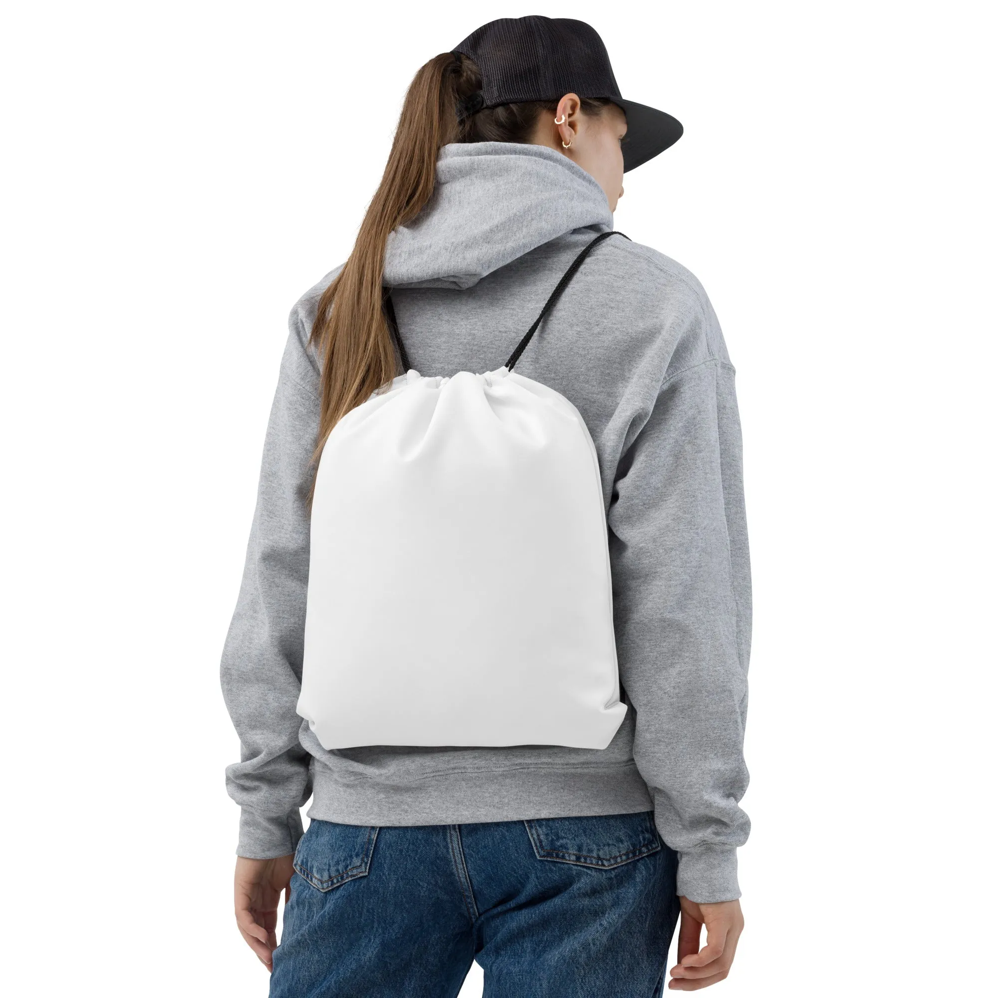 Peaceful Upset Drawstring bag