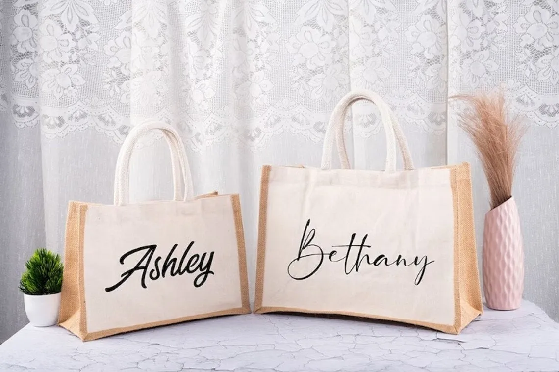 Personalized Custom Name & Logo Canvas Tote Bag