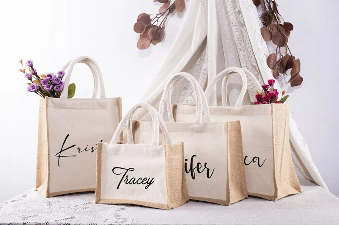 Personalized Custom Name & Logo Canvas Tote Bag