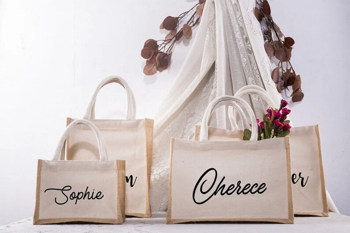 Personalized Custom Name & Logo Canvas Tote Bag