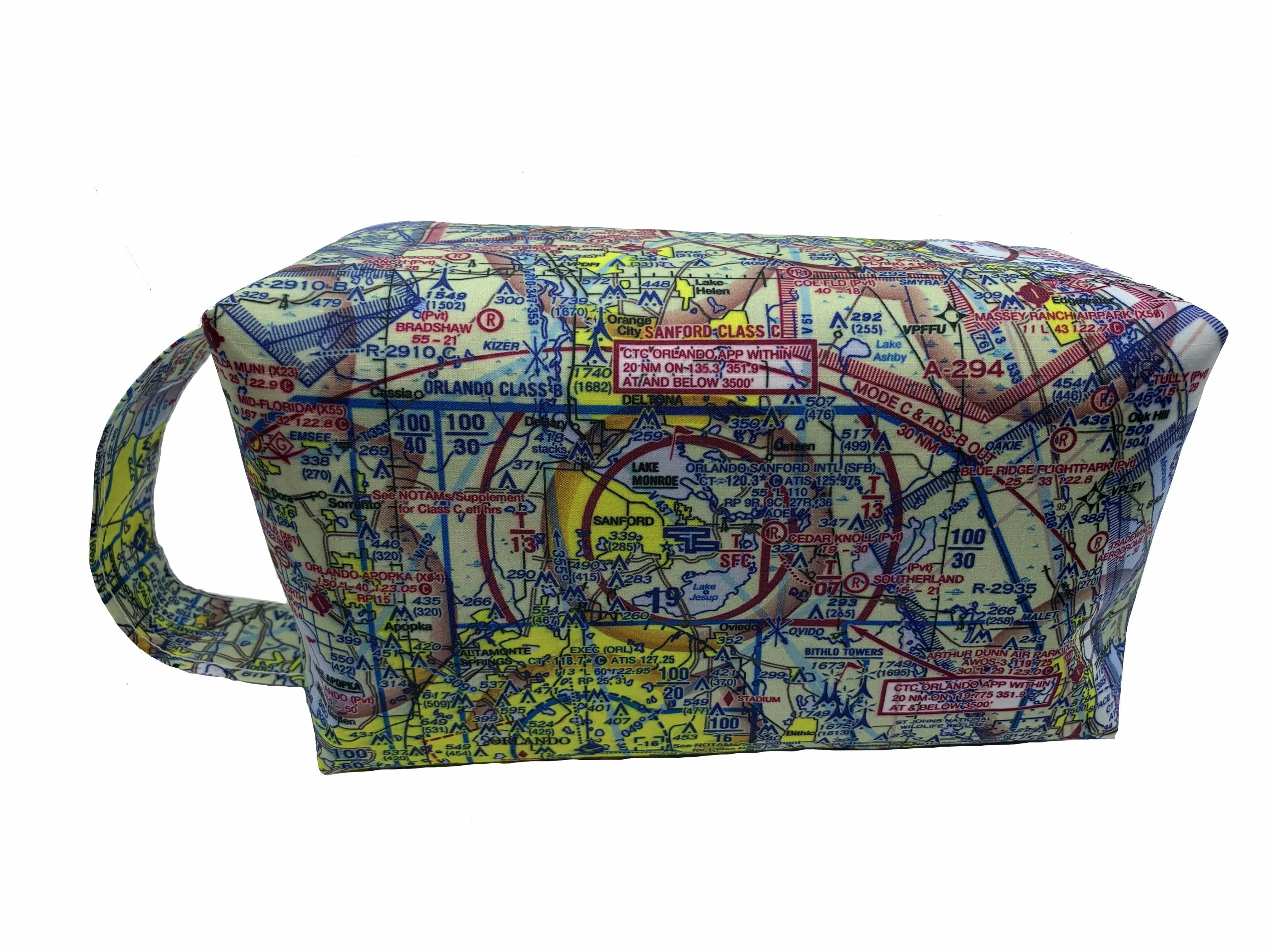 Pilot Dopp Kit & Toiletry Bag - Choose your VFR Sectional Chart