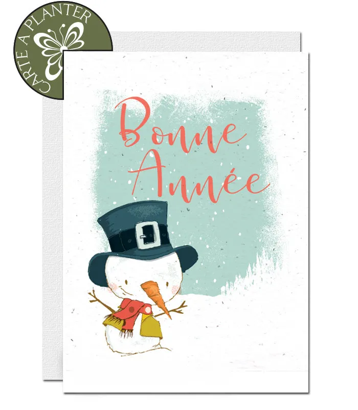 Plantable New Year Card - The Snowman
