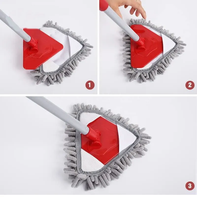 Retractable Triangle Microfiber Mop A130017