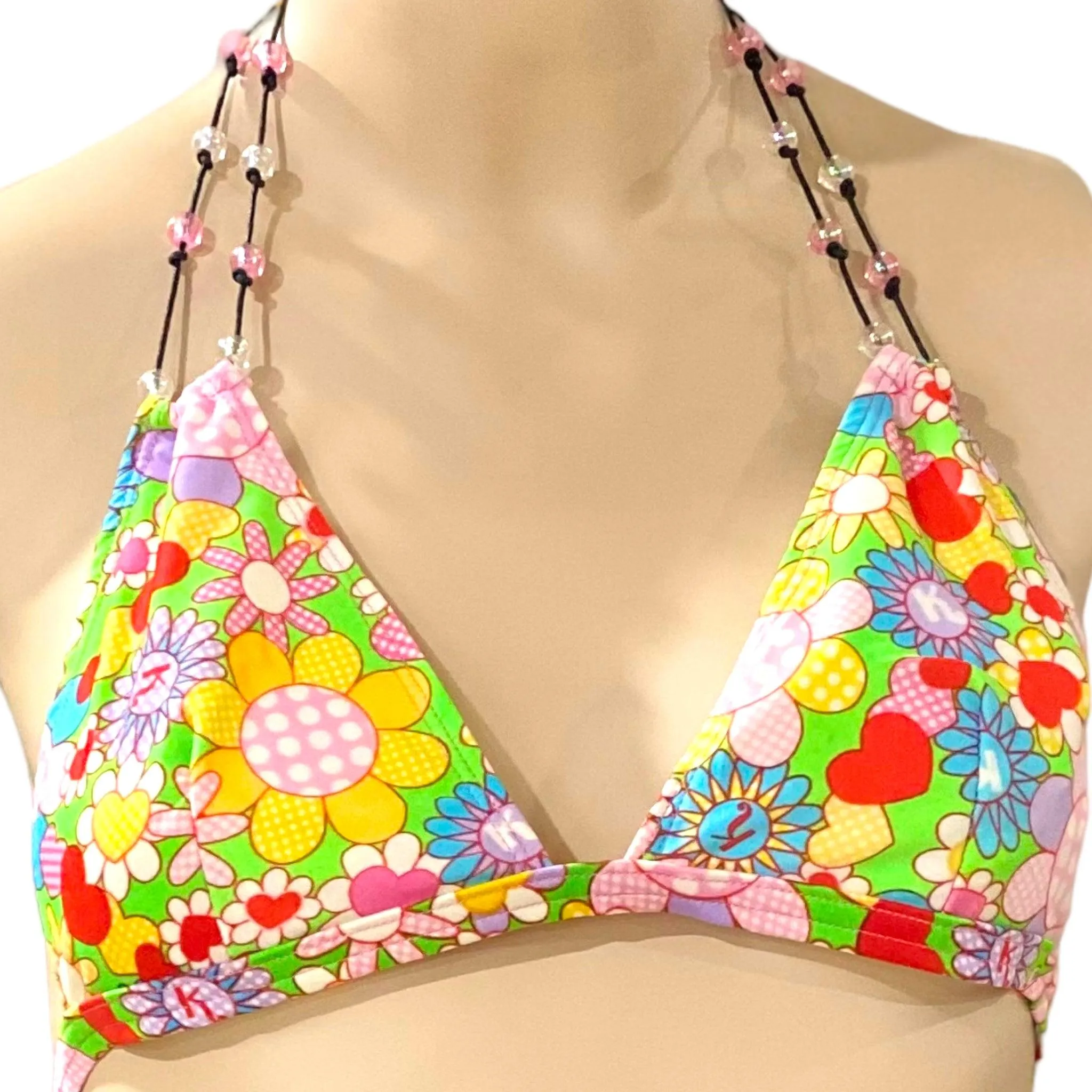 Retro Love Floral Bikini Set