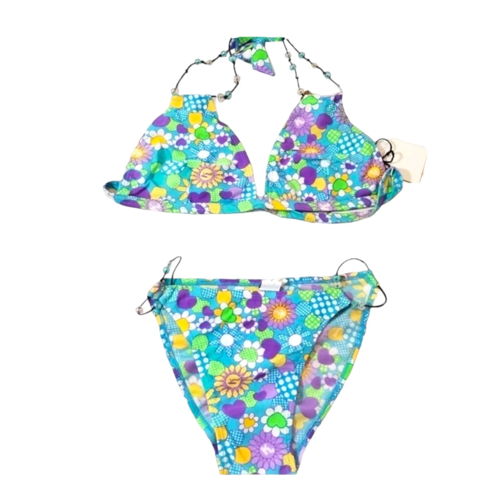 Retro Love Floral Bikini Set