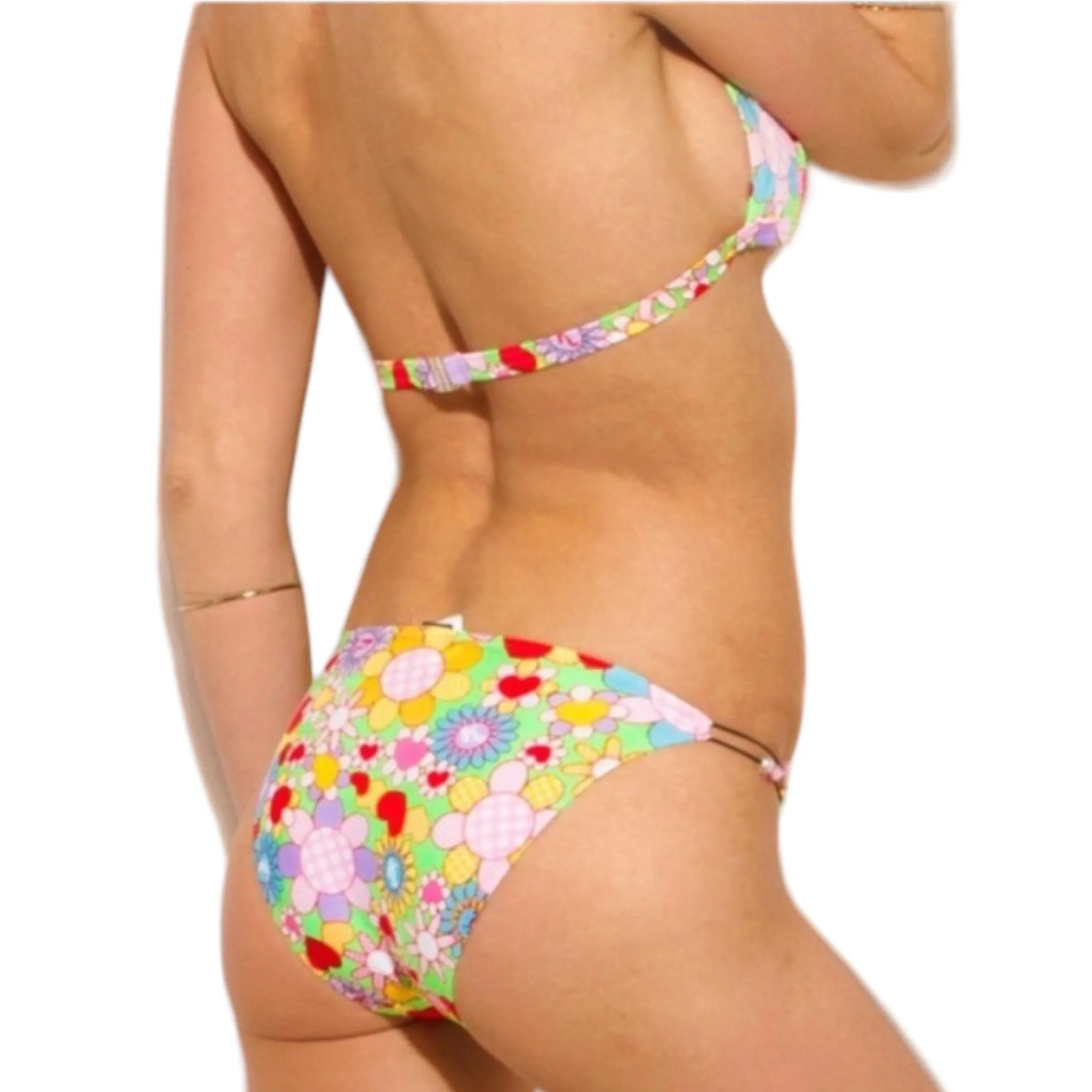Retro Love Floral Bikini Set