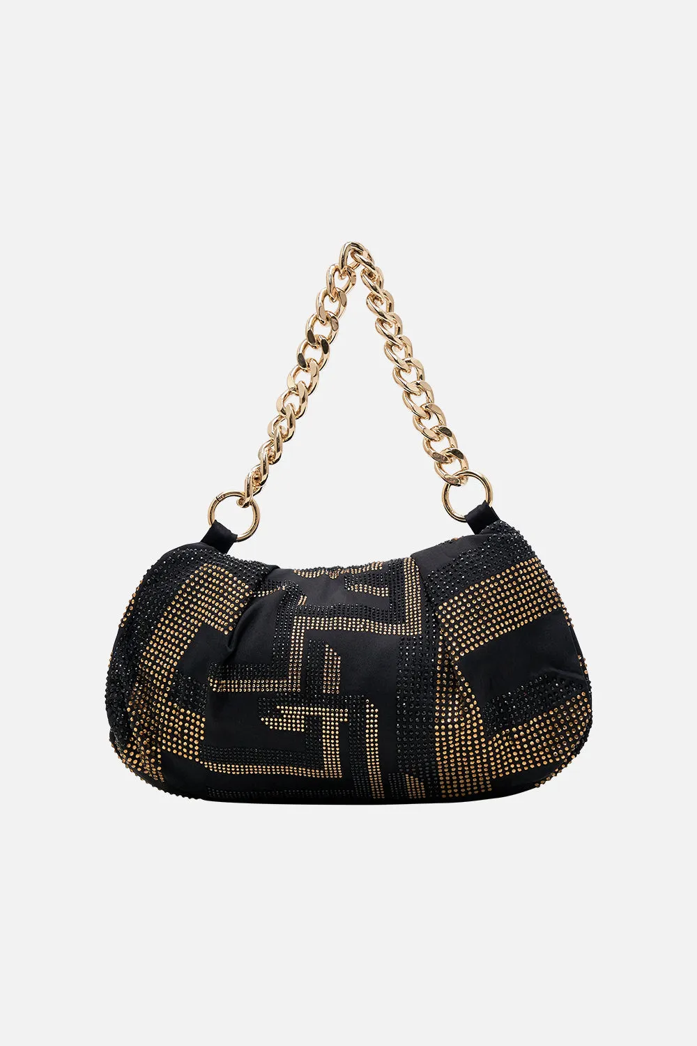 SMALL CLUTCH WITH CHAIN SOLID BLACK