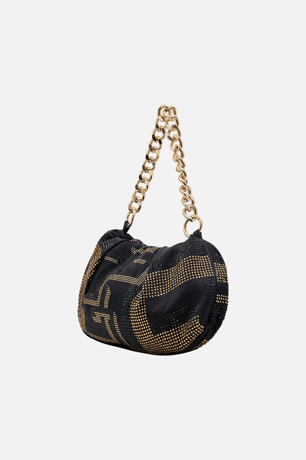 SMALL CLUTCH WITH CHAIN SOLID BLACK