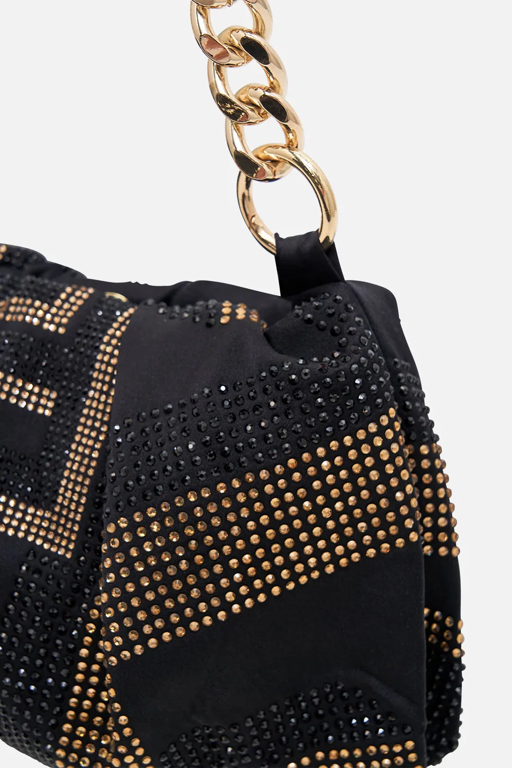 SMALL CLUTCH WITH CHAIN SOLID BLACK