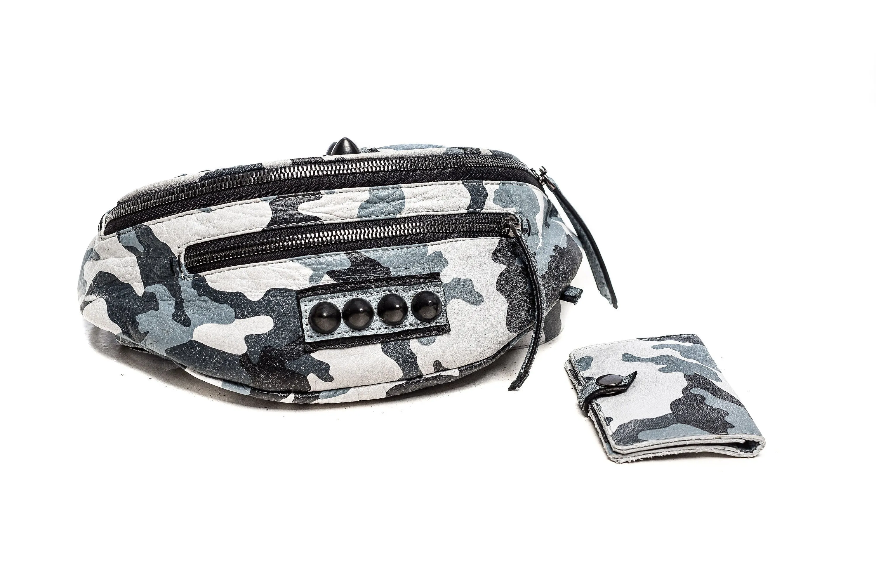 Snow Leopard Camo Fanny Pack and Sling Bag