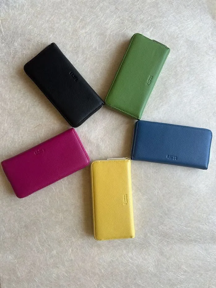 Sophia Full Grain Zip Around Leather Wallet - Leather Wallet for Women
