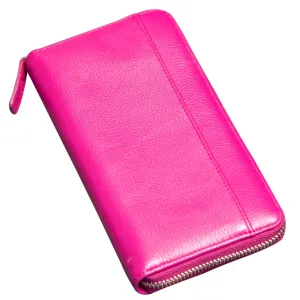 Sophia Full Grain Zip Around Leather Wallet - Leather Wallet for Women