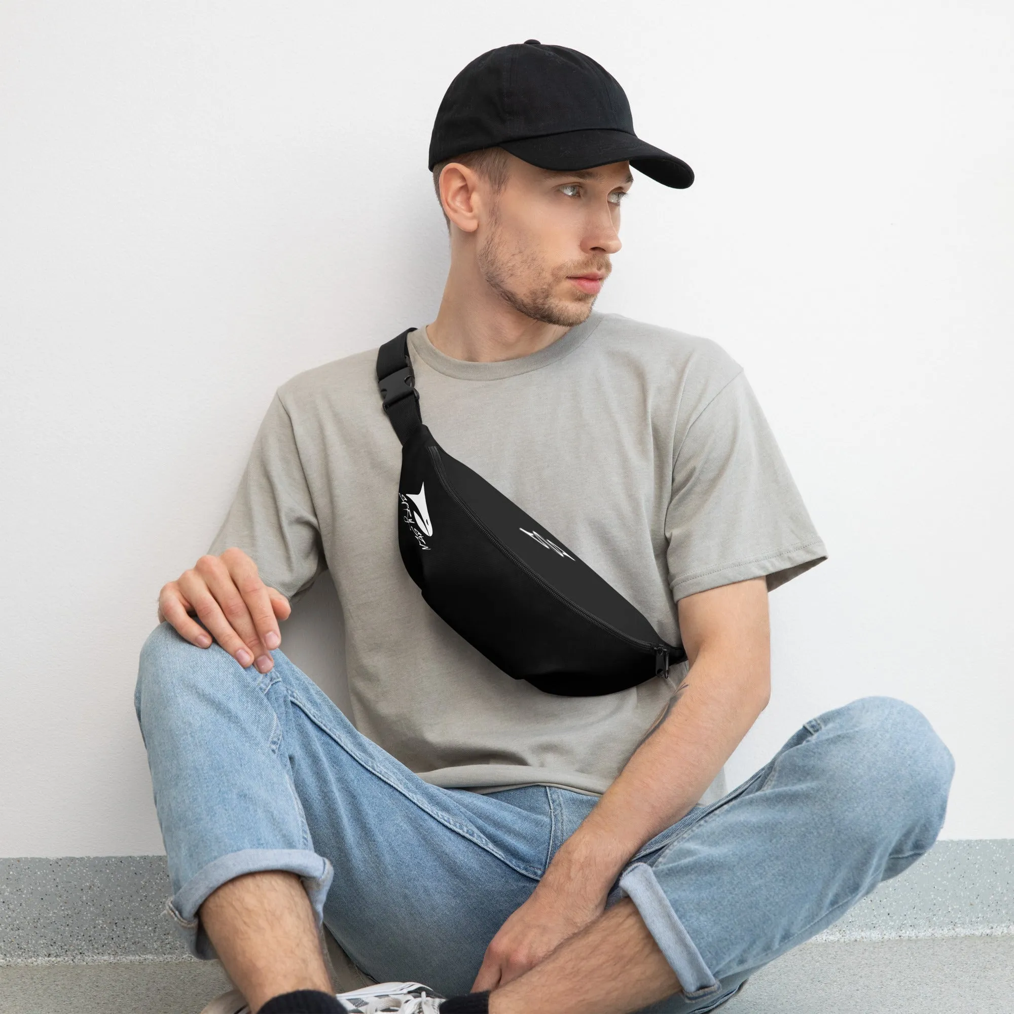 SPRY SZN White Shark Black Fanny Pack