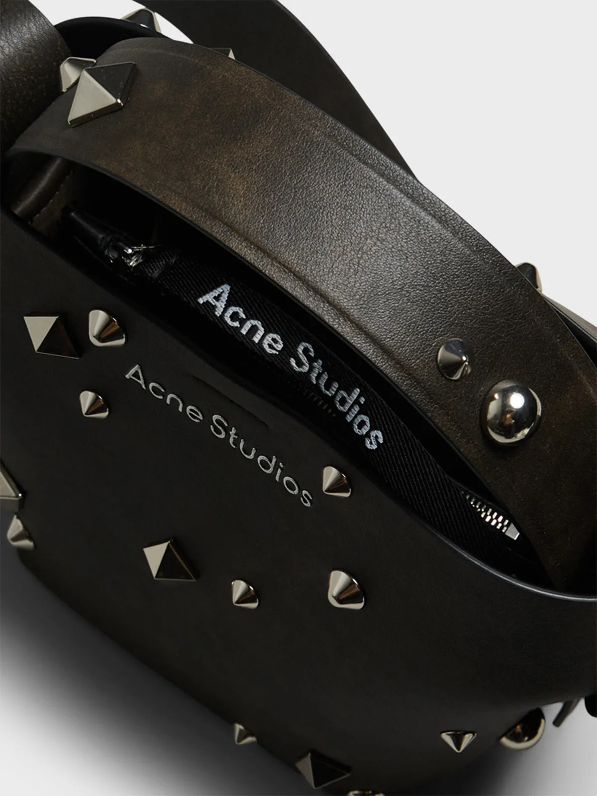 Studded Musubi Bag in Dark Brown