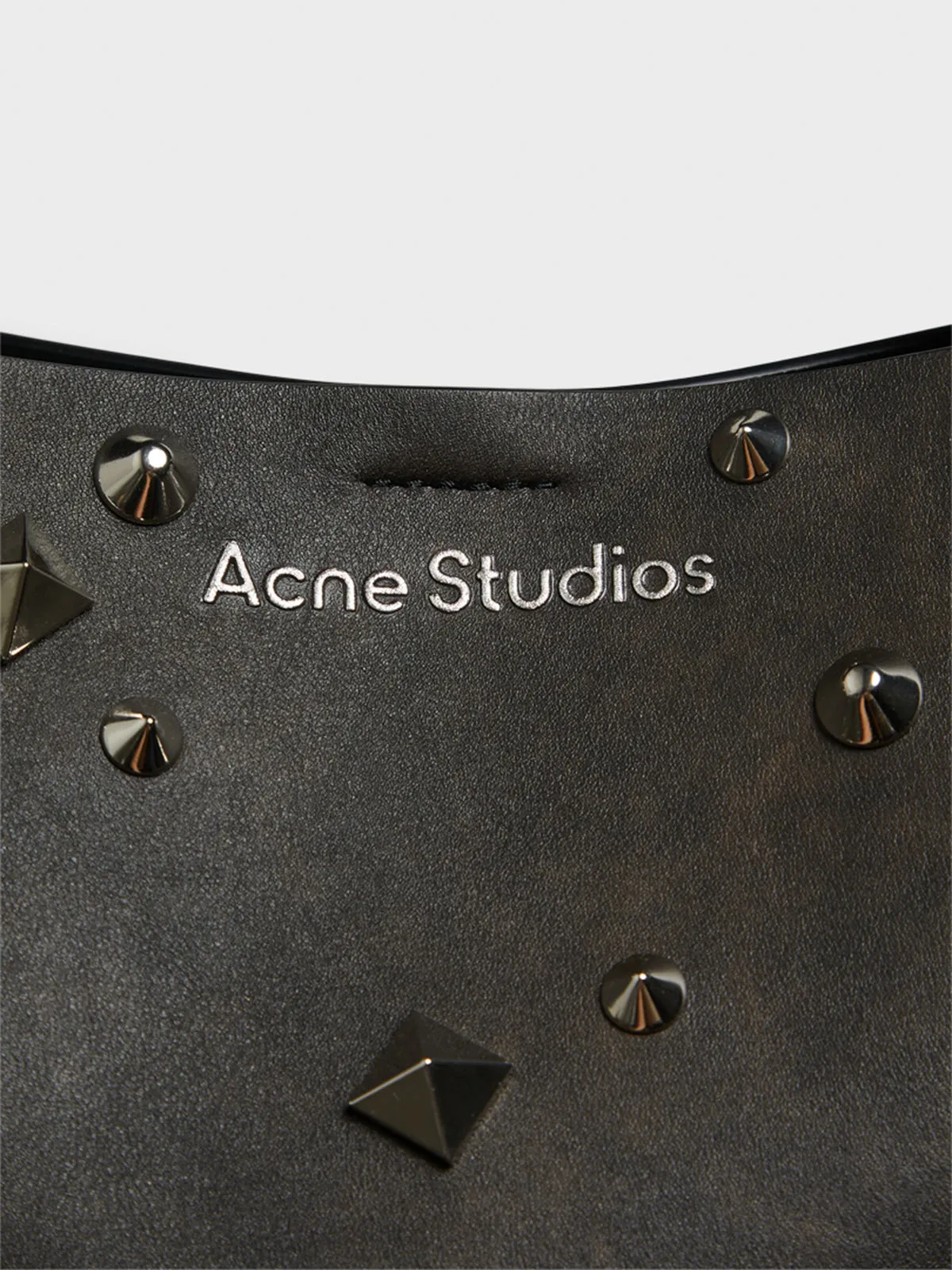 Studded Musubi Bag in Dark Brown